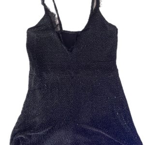 Enterizo negro brillante