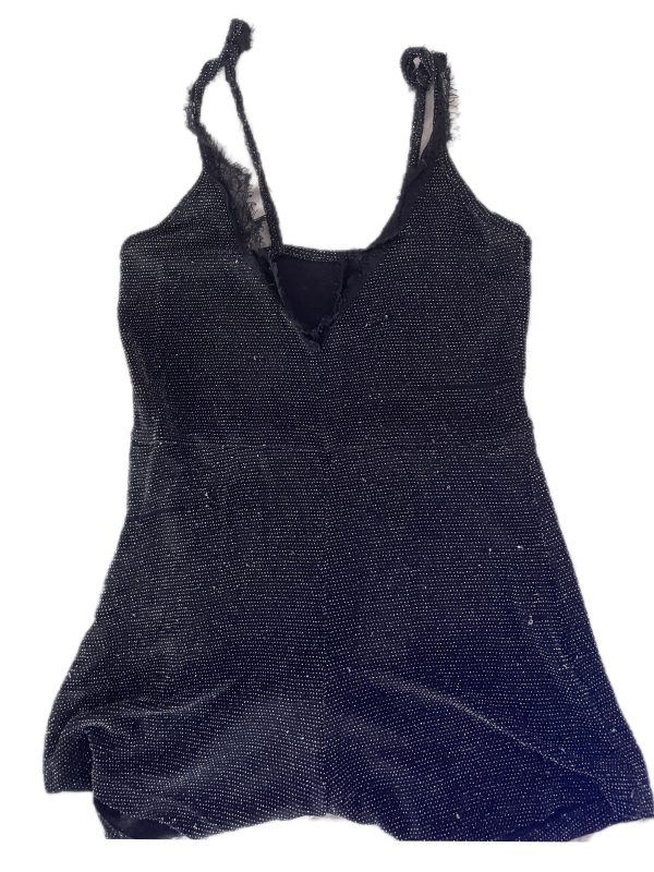 Enterizo negro brillante