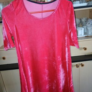 Vestido de seda color rosa