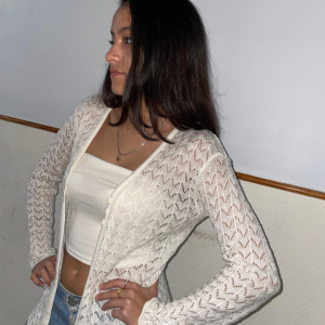 Campera de hilo tejida