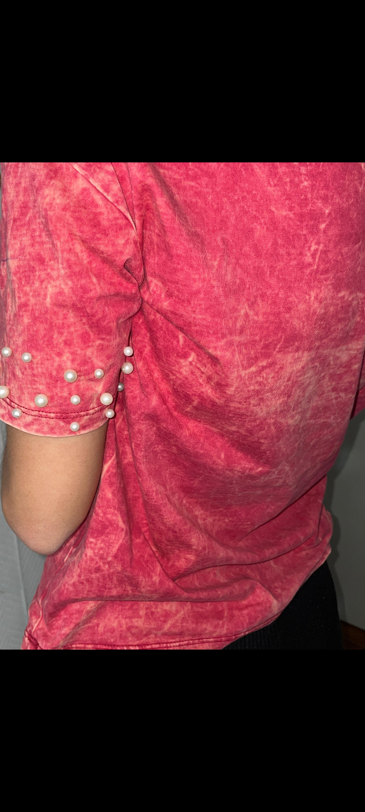 Remera mangas cortas con perlas